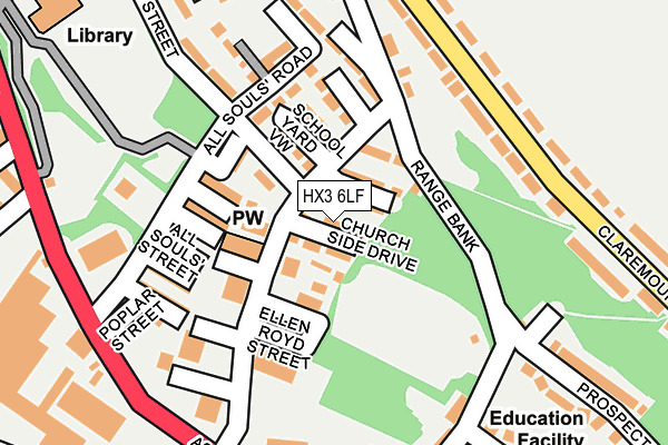 HX3 6LF map - OS OpenMap – Local (Ordnance Survey)