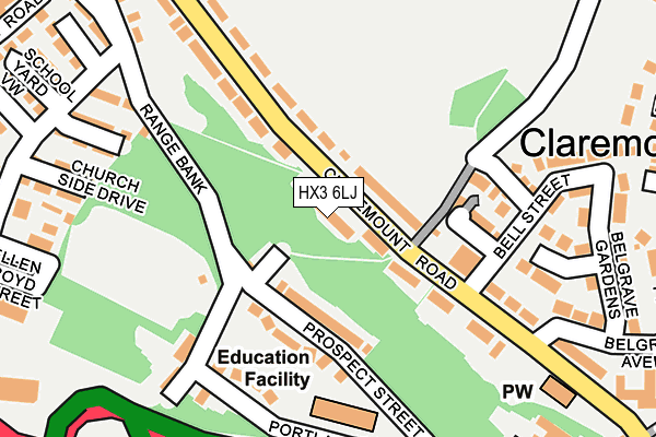 HX3 6LJ map - OS OpenMap – Local (Ordnance Survey)