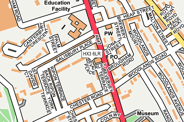 HX3 6LR map - OS OpenMap – Local (Ordnance Survey)