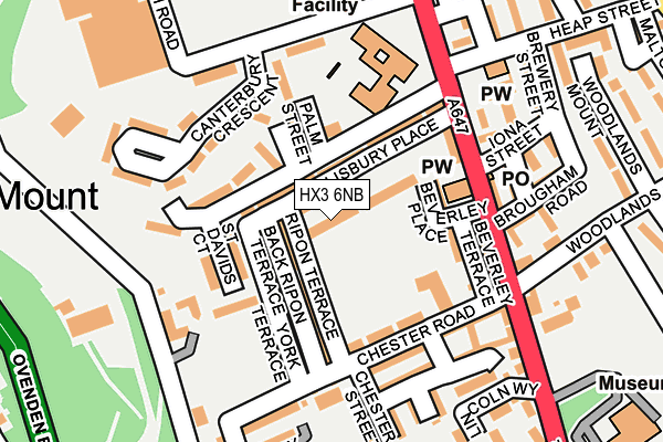HX3 6NB map - OS OpenMap – Local (Ordnance Survey)