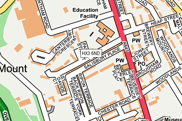 HX3 6ND map - OS OpenMap – Local (Ordnance Survey)