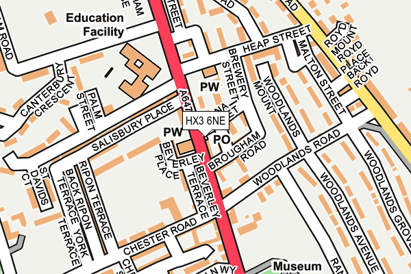 HX3 6NE map - OS OpenMap – Local (Ordnance Survey)