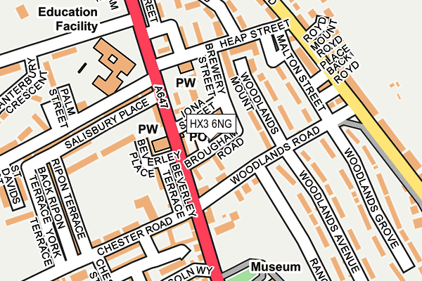 HX3 6NG map - OS OpenMap – Local (Ordnance Survey)