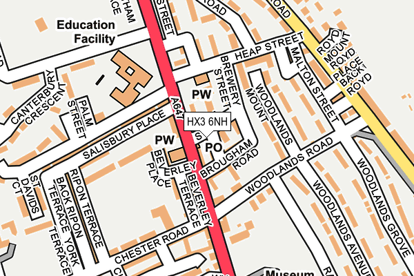 HX3 6NH map - OS OpenMap – Local (Ordnance Survey)