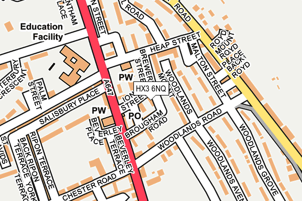 HX3 6NQ map - OS OpenMap – Local (Ordnance Survey)