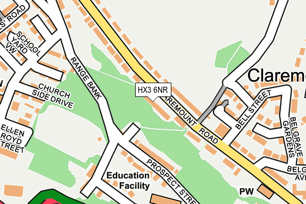 HX3 6NR map - OS OpenMap – Local (Ordnance Survey)