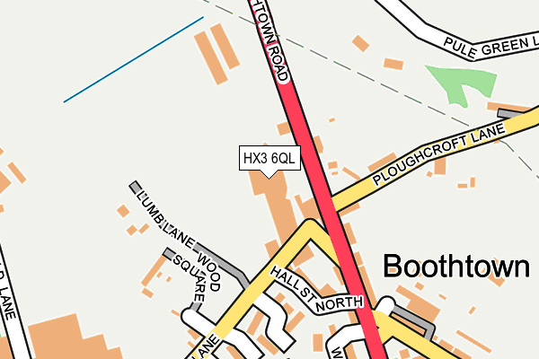 HX3 6QL map - OS OpenMap – Local (Ordnance Survey)