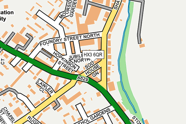 HX3 6QR map - OS OpenMap – Local (Ordnance Survey)