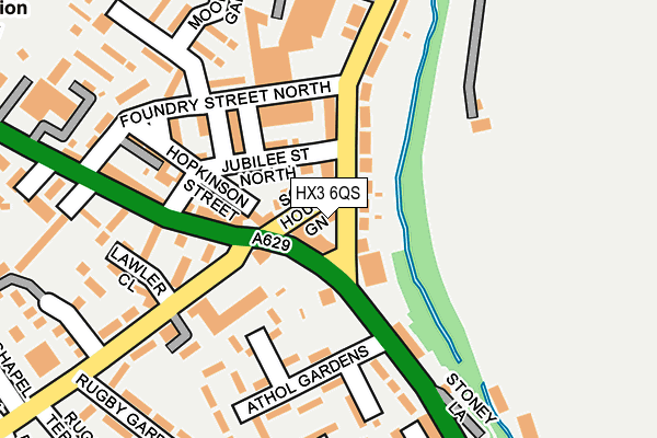 HX3 6QS map - OS OpenMap – Local (Ordnance Survey)