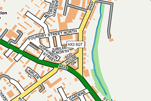 HX3 6QT map - OS OpenMap – Local (Ordnance Survey)