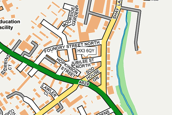 HX3 6QY map - OS OpenMap – Local (Ordnance Survey)