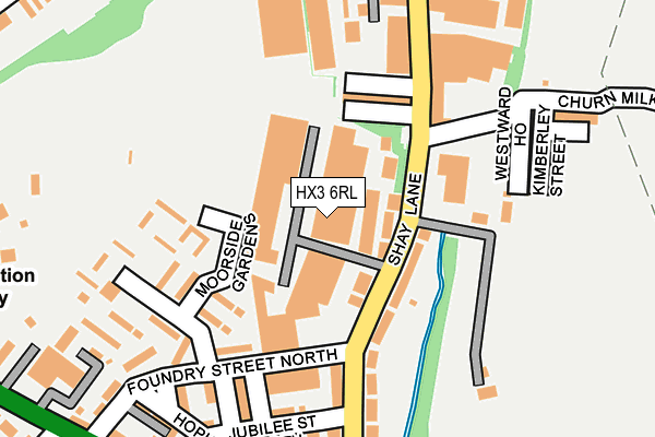 HX3 6RL map - OS OpenMap – Local (Ordnance Survey)