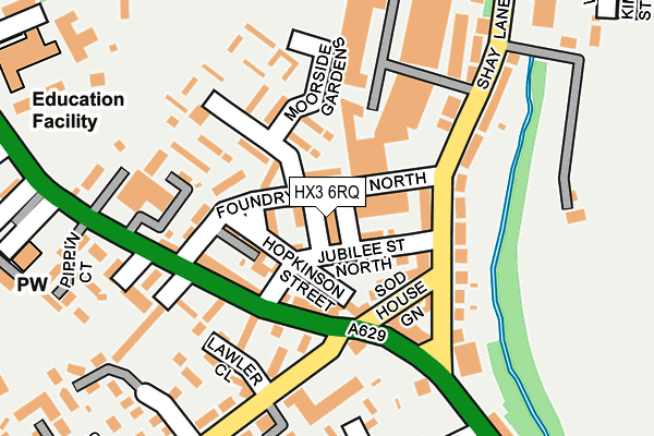HX3 6RQ map - OS OpenMap – Local (Ordnance Survey)