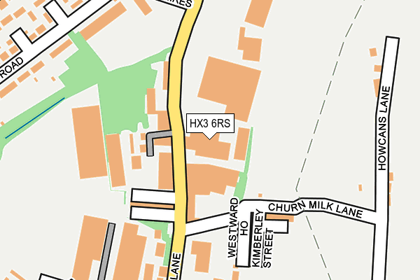 HX3 6RS map - OS OpenMap – Local (Ordnance Survey)