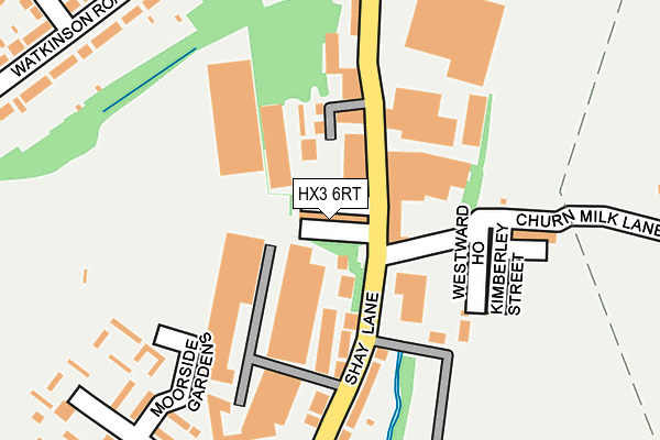 HX3 6RT map - OS OpenMap – Local (Ordnance Survey)