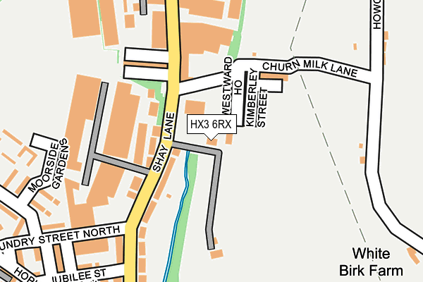 HX3 6RX map - OS OpenMap – Local (Ordnance Survey)