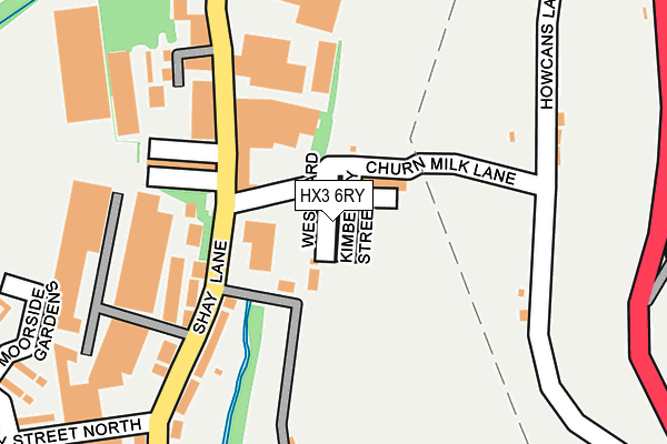 HX3 6RY map - OS OpenMap – Local (Ordnance Survey)