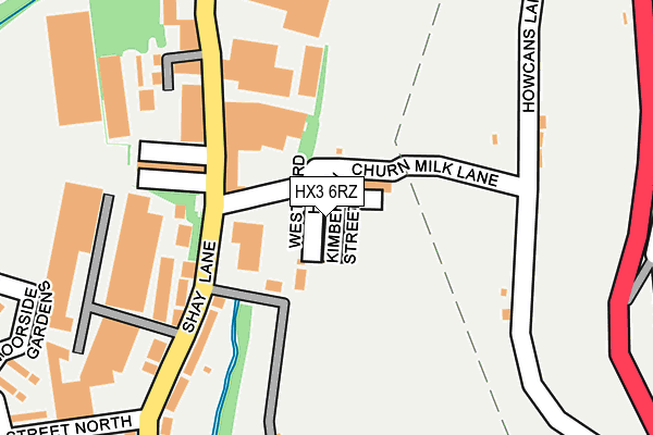 HX3 6RZ map - OS OpenMap – Local (Ordnance Survey)