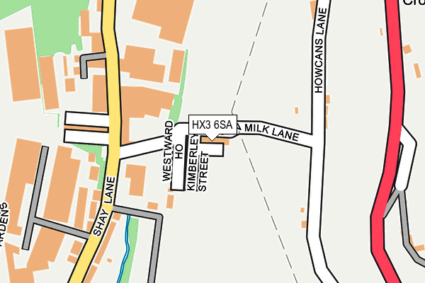 HX3 6SA map - OS OpenMap – Local (Ordnance Survey)
