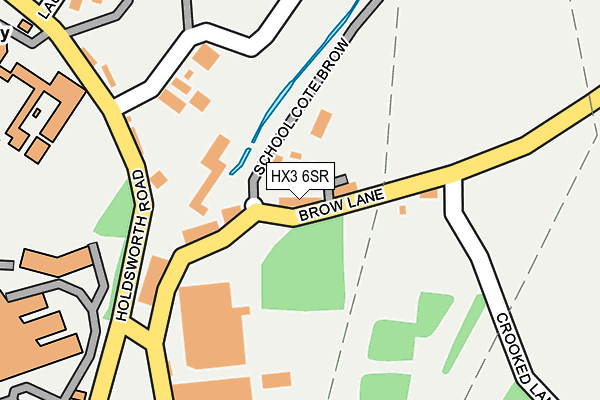 HX3 6SR map - OS OpenMap – Local (Ordnance Survey)