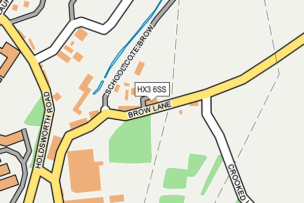 HX3 6SS map - OS OpenMap – Local (Ordnance Survey)