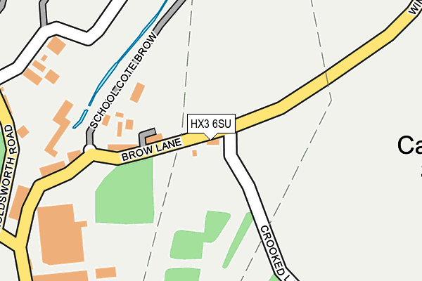 HX3 6SU map - OS OpenMap – Local (Ordnance Survey)