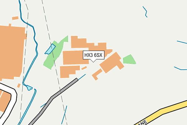 HX3 6SX map - OS OpenMap – Local (Ordnance Survey)