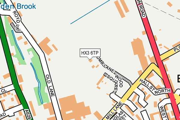 HX3 6TP map - OS OpenMap – Local (Ordnance Survey)