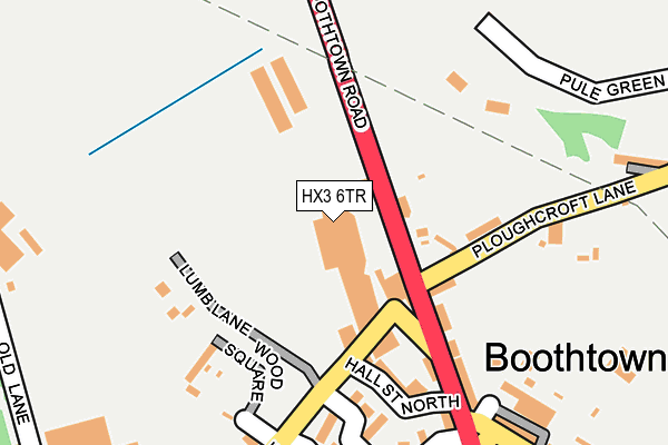 HX3 6TR map - OS OpenMap – Local (Ordnance Survey)