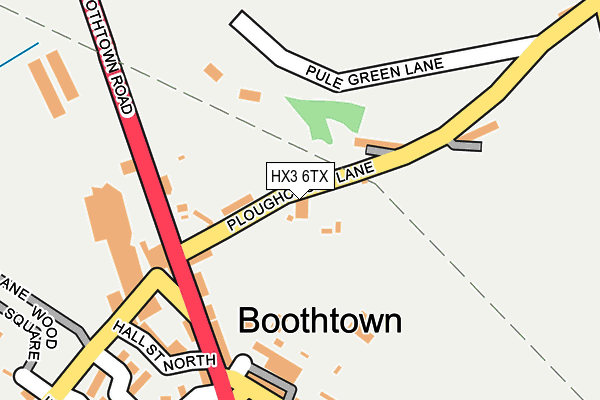 HX3 6TX map - OS OpenMap – Local (Ordnance Survey)