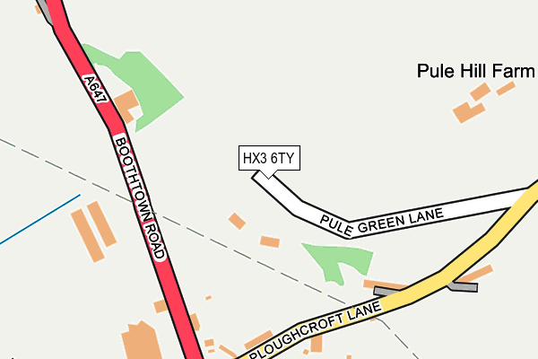 HX3 6TY map - OS OpenMap – Local (Ordnance Survey)