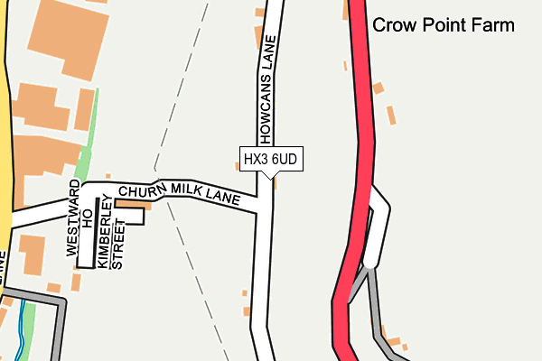 HX3 6UD map - OS OpenMap – Local (Ordnance Survey)