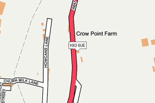 HX3 6UE map - OS OpenMap – Local (Ordnance Survey)