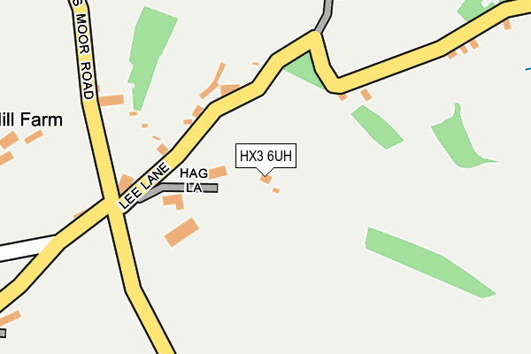 HX3 6UH map - OS OpenMap – Local (Ordnance Survey)