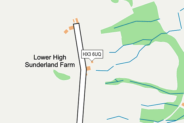 HX3 6UQ map - OS OpenMap – Local (Ordnance Survey)