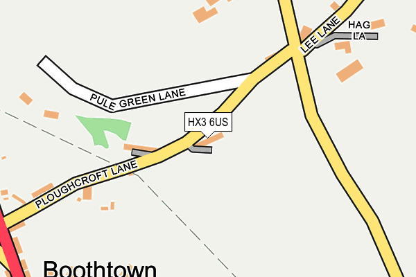 HX3 6US map - OS OpenMap – Local (Ordnance Survey)
