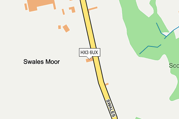 HX3 6UX map - OS OpenMap – Local (Ordnance Survey)