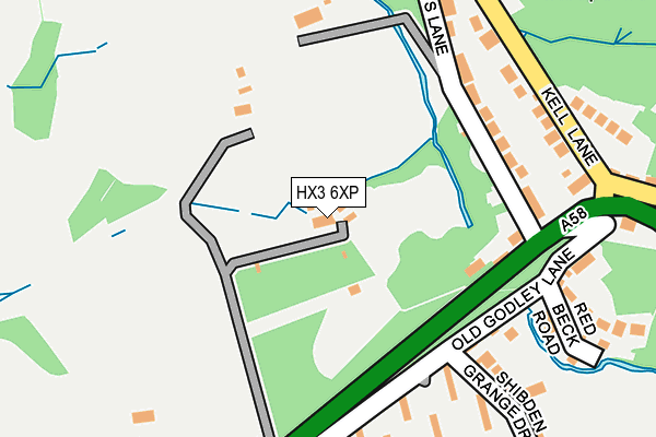 HX3 6XP map - OS OpenMap – Local (Ordnance Survey)