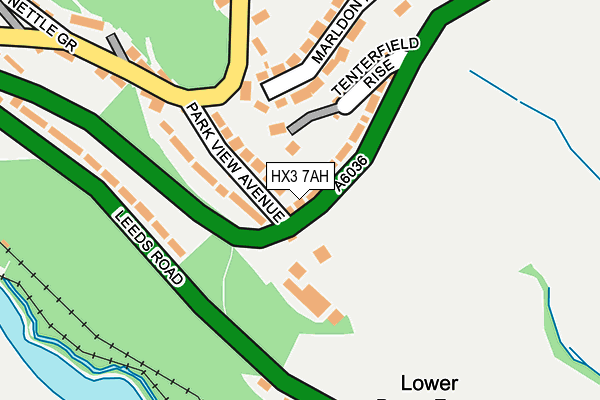 HX3 7AH map - OS OpenMap – Local (Ordnance Survey)