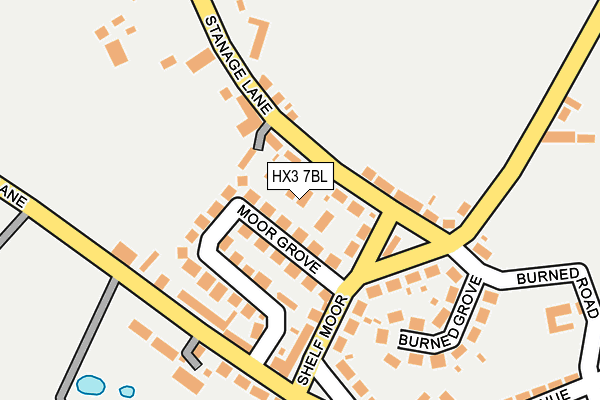 HX3 7BL map - OS OpenMap – Local (Ordnance Survey)