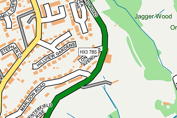 HX3 7BS map - OS OpenMap – Local (Ordnance Survey)