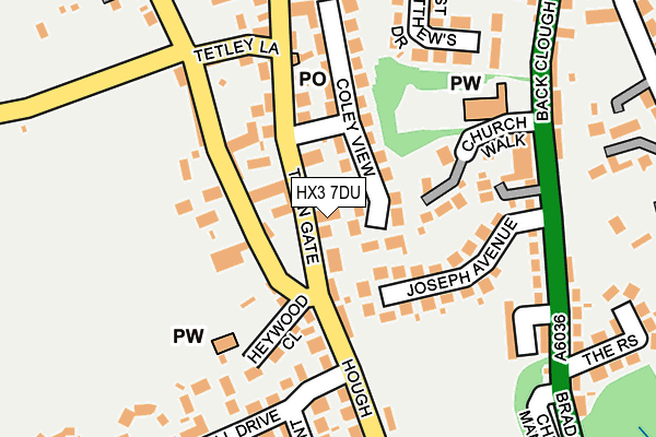 HX3 7DU map - OS OpenMap – Local (Ordnance Survey)