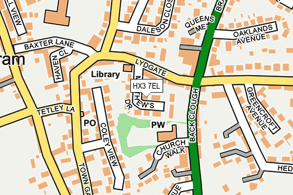 HX3 7EL map - OS OpenMap – Local (Ordnance Survey)