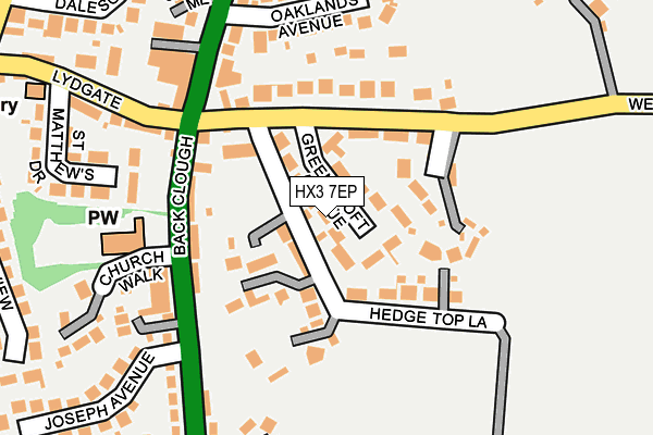 HX3 7EP map - OS OpenMap – Local (Ordnance Survey)