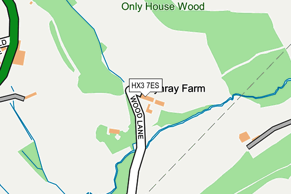HX3 7ES map - OS OpenMap – Local (Ordnance Survey)