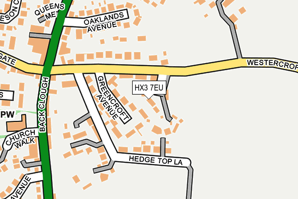 HX3 7EU map - OS OpenMap – Local (Ordnance Survey)