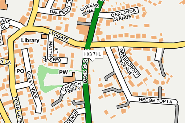 HX3 7HL map - OS OpenMap – Local (Ordnance Survey)