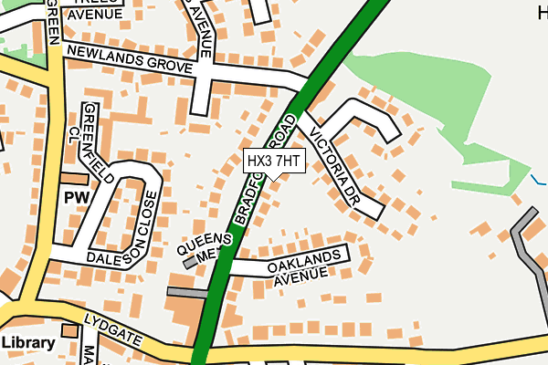 HX3 7HT map - OS OpenMap – Local (Ordnance Survey)