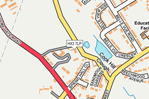 HX3 7LP map - OS OpenMap – Local (Ordnance Survey)