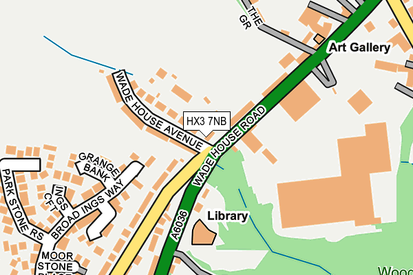 HX3 7NB map - OS OpenMap – Local (Ordnance Survey)